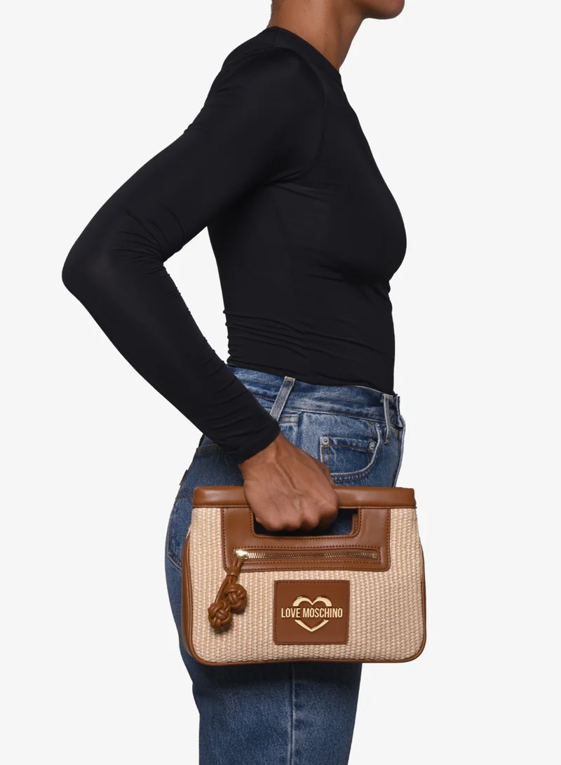 Love Moschino  Straw Chic Tote Bag for Women | Best Price UAE